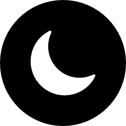 Moon inside a circle icon