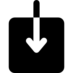 símbolo de flecha para descargar icono
