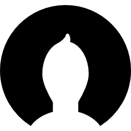 usuario de red dentro de un círculo icono