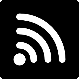 RSS symbol inside a box icon