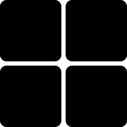 4 quadrati arrotondati icona