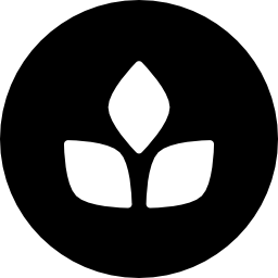 botón de hojas de plantas icono