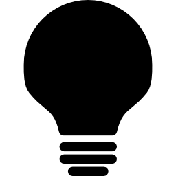 Round Light bulb icon