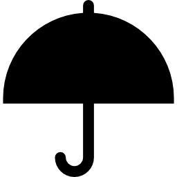 grand parapluie ouvert Icône