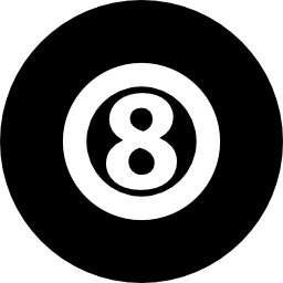Pool ball number eight icon