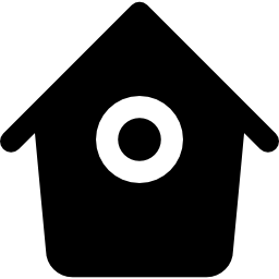Bird house with small round hole icon