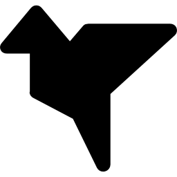 origami con forma de pájaro icono