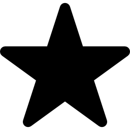 zaokrąglony kształt gwiazdy ikona