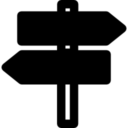 Direction signals on a post icon