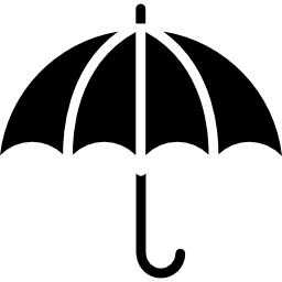 Open umbrella outline icon