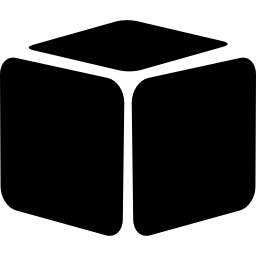 cubo redondeado icono