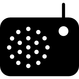 vintage kleine radio icoon