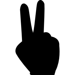 Two fingers up icon