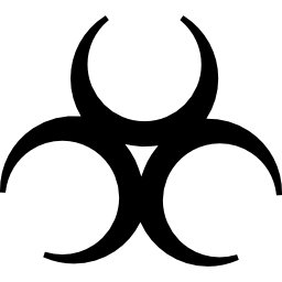 símbolo de riesgo biológico icono