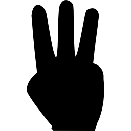 três dedos Ícone