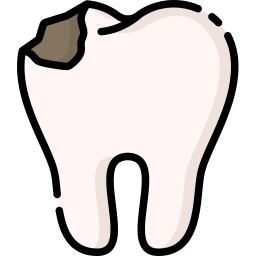 dente rotto icona