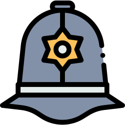 Sombrero de la policí­a icono