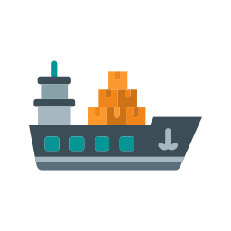 barco de entrega icono