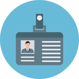 tarjeta de identificación icono