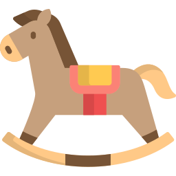 Caballito de madera icono