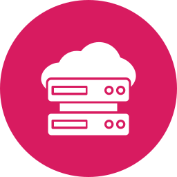 Cloud database icon