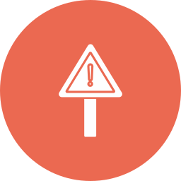 Warning sign icon