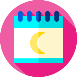 Calendario lunar icono