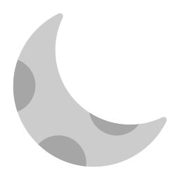 luna creciente icono
