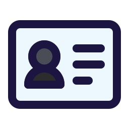 tarjeta de identificación icono