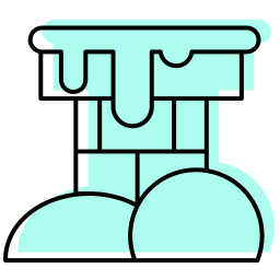 cocina con chimenea icono