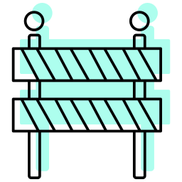 tablero en construcción icono