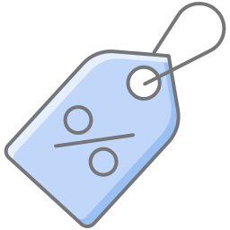 etiqueta de descuento icono