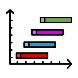 horizontales diagramm icon