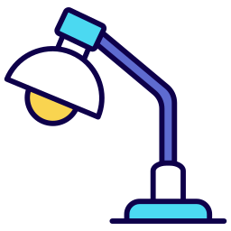lámpara de escritorio icono
