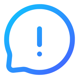 advertencia de chat icono