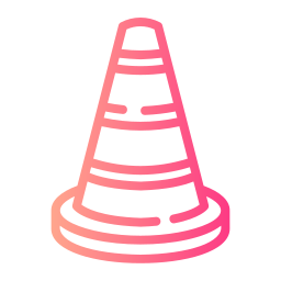 cono de tráfico icono