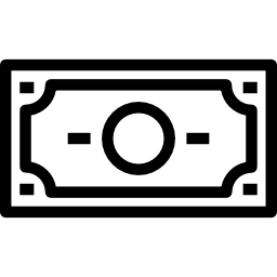 banconota da un dollaro icona