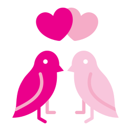 pájaro del amor icono