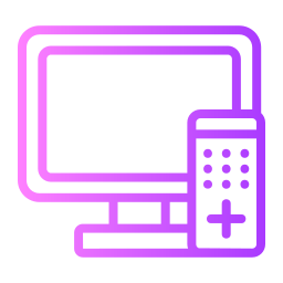 viendo la televisión icono