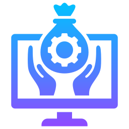 gestión de activos digitales icono