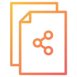 compartición de archivos icono