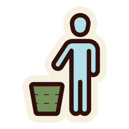 tirar basura icono