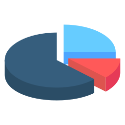 gráfico circular icono