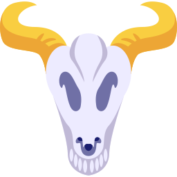 cráneo de vaca icono