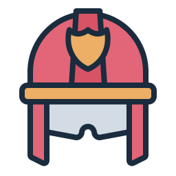 casco de bombero icono