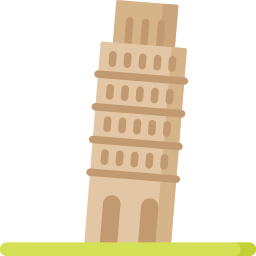Torre inclinada de pisa icono