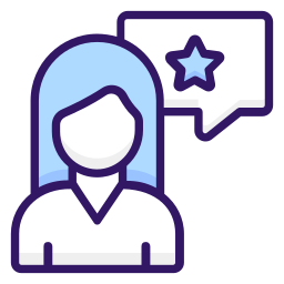 opinión del cliente icono