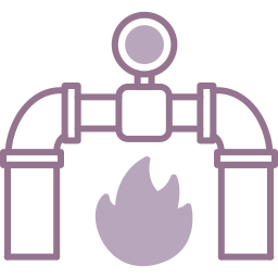 tubería de gas icono