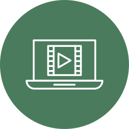 vídeo transmitido en vivo icono