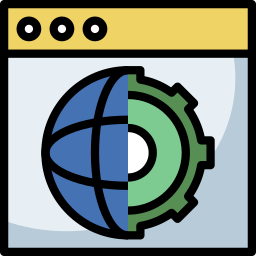 Earth grid icon